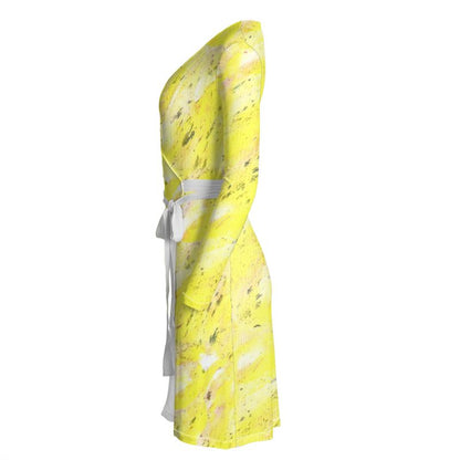 'Citrus Camouflage' Wrap Dress