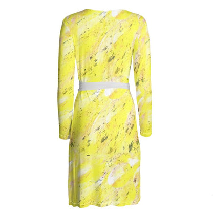 'Citrus Camouflage' Wrap Dress