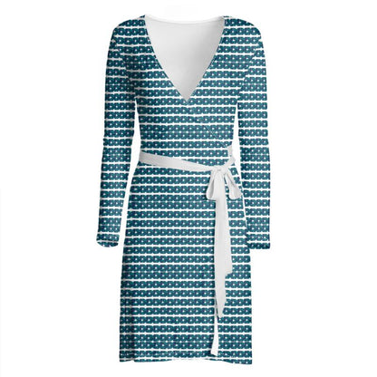 Teal xoxo style Wrap Dress