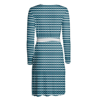 Teal xoxo style Wrap Dress