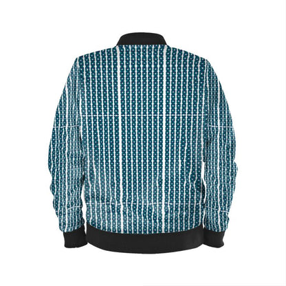 Teal xoxo style Men's Bomber Jacket