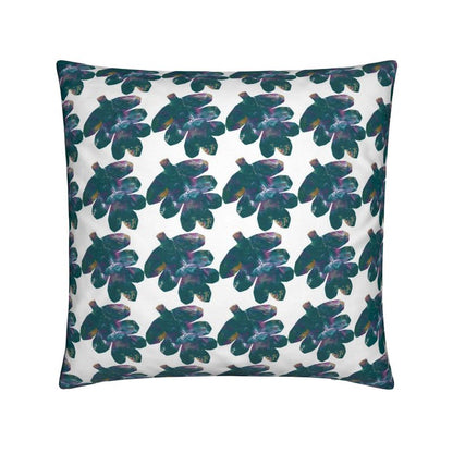 Teal Leaf Design Cushion