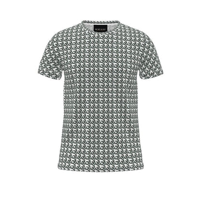 Brown and Dark Green Pattern Men's T Shirt