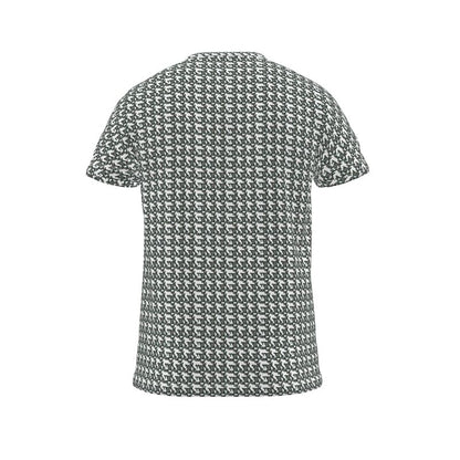 Brown and Dark Green Pattern Men's T Shirt