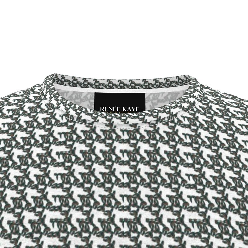 Brown and Dark Green Pattern Men's T Shirt