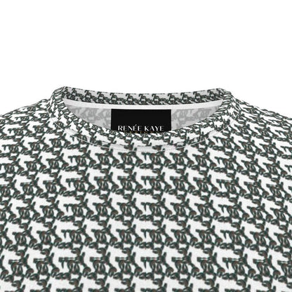 Brown and Dark Green Pattern Men's T Shirt