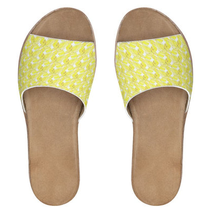 Yellow xoxo style Womens Sliders