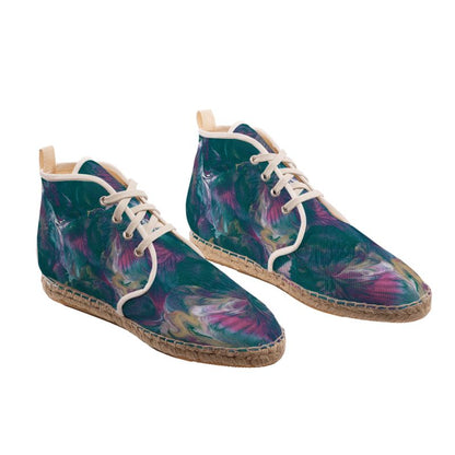 'Floral Utopia' High Top Espadrilles