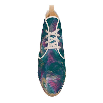 'Floral Utopia' High Top Espadrilles