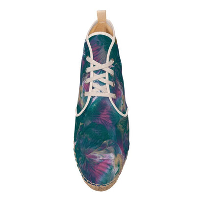 'Floral Utopia' High Top Espadrilles