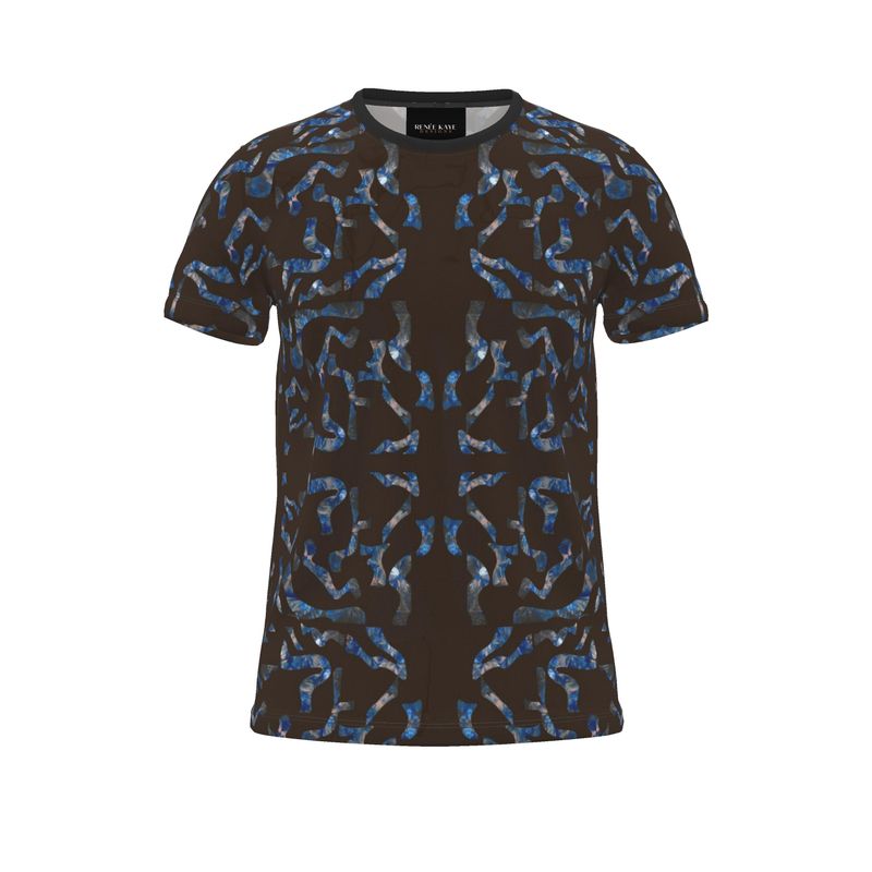 Abstract Pattern Chocolate Brown Men's T Shirt