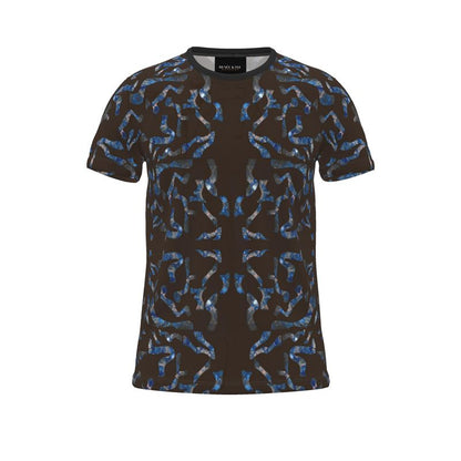 Abstract Pattern Chocolate Brown Men's T Shirt