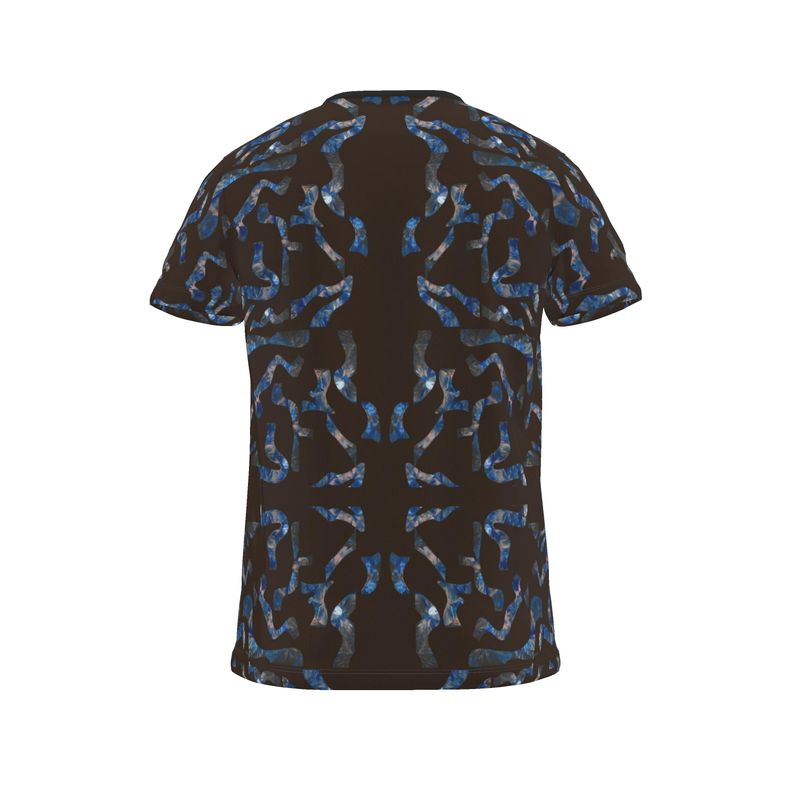 Abstract Pattern Chocolate Brown Men's T Shirt