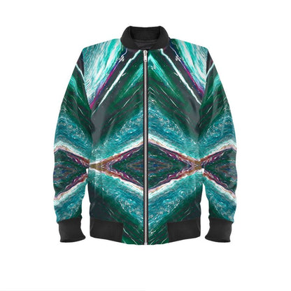 Emerald Geometric Men's Bomber Jacket