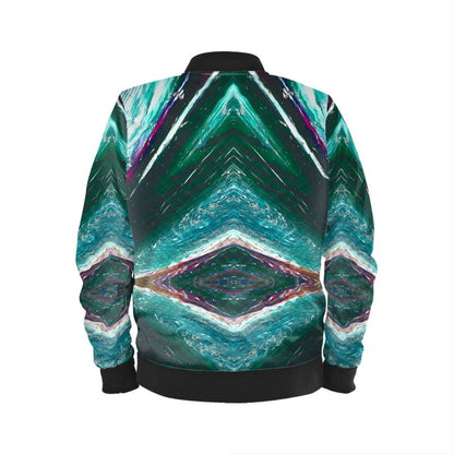 Emerald Geometric Men's Bomber Jacket