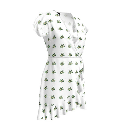 Green Floral Print Tea Dress