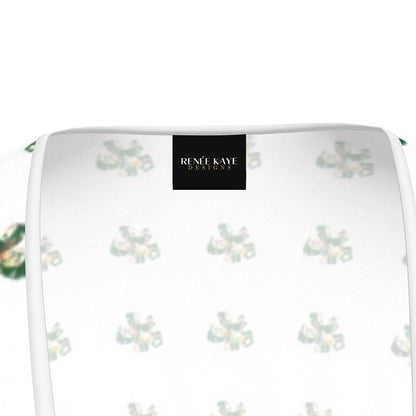 Green Floral Print Tea Dress