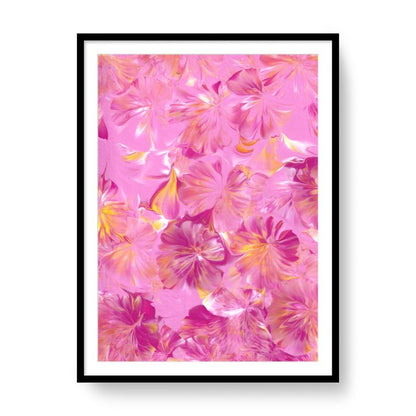 'Summer Blooms' Abstract Framed Art with Classic Border A1