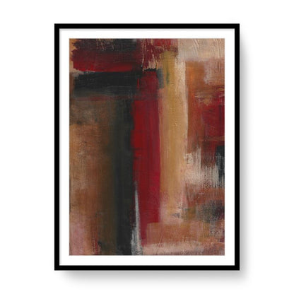 'Rustic Linear' Abstract Framed Art with Classic Border A1