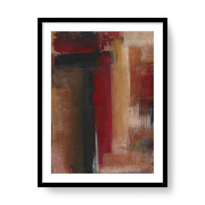 'Rustic Linear' Abstract Framed Art with Classic Border A2