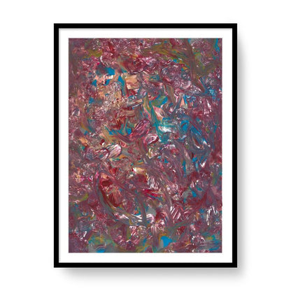 'Painting Party' Abstract Framed Art with Classic Border A1