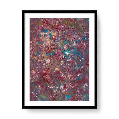 'Painting Party' Abstract Framed Art with Classic Border A2