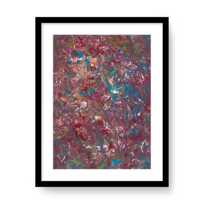 'Painting Party' Abstract Framed Art with Classic Border A3
