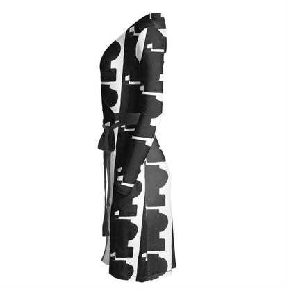 'Black Solitude' Wrap Dress