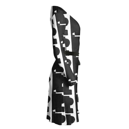 'Black Solitude' Wrap Dress