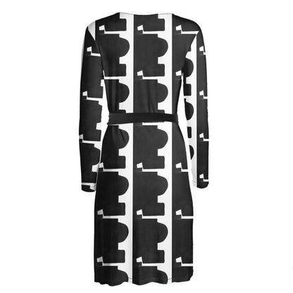 'Black Solitude' Wrap Dress