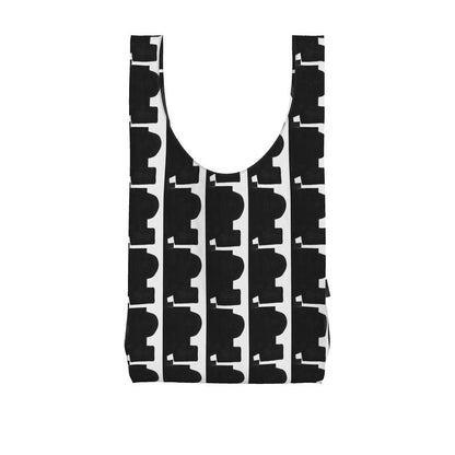 Black Solitude Parachute Shopping Bag