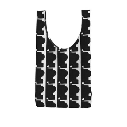 Black Solitude Parachute Shopping Bag