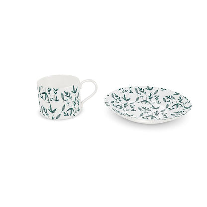 'Botanical' Cup and Saucer Set