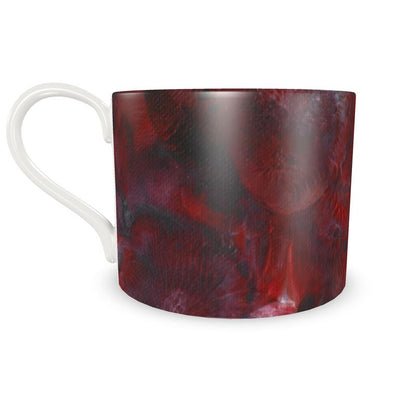 'Red Velvet Shadows' Cup and Saucer Set