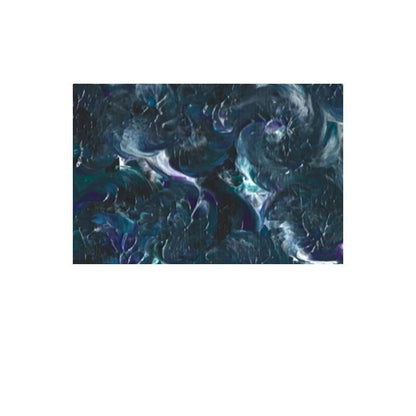 Abstract painting of an Ocean with crashing blue waves. Nature canvas wall art, blue canvas wall art.