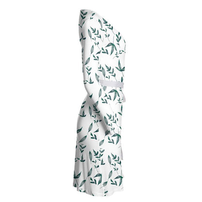 Botanical Design Wrap Dress