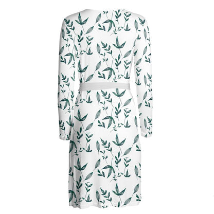 Botanical Design Wrap Dress