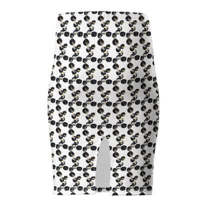 Black Marbles Pencil Skirt