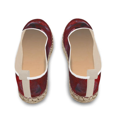 'Red Velvet Shadows' Loafer Espadrilles