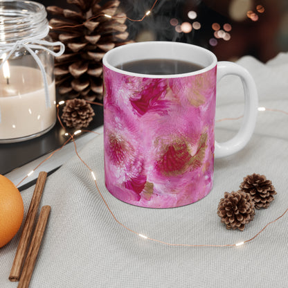 'Petunias' Abstract Mug 11oz