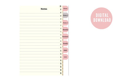 MINIMALIST PLANNER, Digital Download, Fillable, Organiser