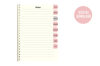 MINIMALIST PLANNER, Digital Download, Fillable, Organiser