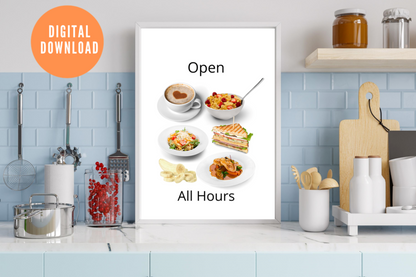 Open All Hours Wall Print | Digital Download