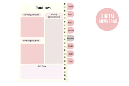 MINIMALIST PLANNER, Digital Download, Fillable, Organiser
