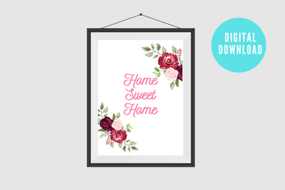 Home Sweet Home Wall Print | Digital Download