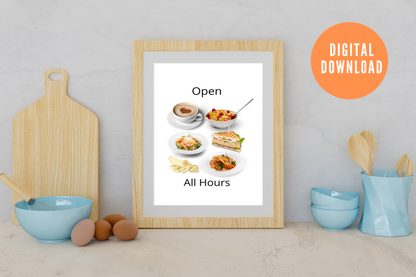 Open All Hours Wall Print | Digital Download
