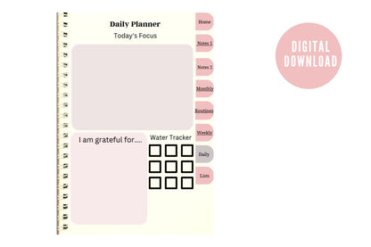 MINIMALIST PLANNER, Digital Download, Fillable, Organiser