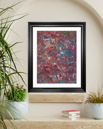 'Painting Party' Abstract Framed Art 16x20