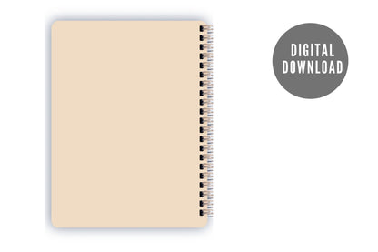 DIGITAL BLANK SKETCHBOOK, Spiralbound, Downloadable, Fillable