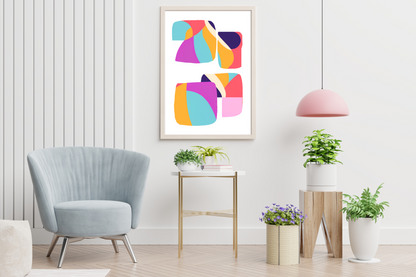 Maximalist Modern Art Print | Colourful Wall Art | Statement Wall Art
